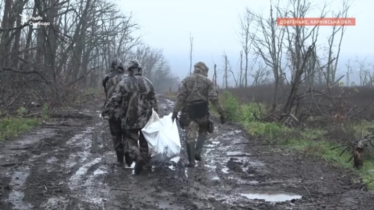 евакуація тіл загиблих російських військових на Харківщині